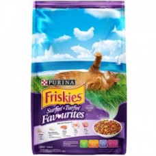 Friskies Surfin' & Turfin' Favourites ชนิดเม็ด สำหรับแมวโต รสปลาทูน่าและปลาซาร์ดีน 1.2 kg