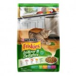 Friskies Indoor Delights ชนิดเม็ด สำหรับแมวโต สูตรควบคุมก้อนขน รสปลาแซลมอนและผัก 1.1 kg