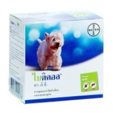 Bayticol ไบติคอล 6% อี.ซี. ควบคุมและกำจัดเห็บ หมัด 10 cc.