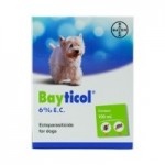 Bayticol ไบติคอล 6% อี.ซี. ควบคุมและกำจัดเห็บ หมัด 100 cc.