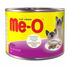 Me-O Seafood ชนิดเปียก สำหรับแมว รสซีฟู้ด 185 กรัม