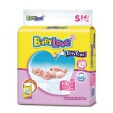 เบบี้เลิฟ Baby Love Easy Tape ไซส์ S ห่อ 54 ชิ้น