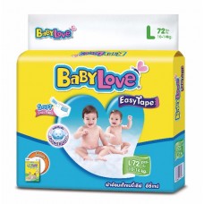 เบบี้เลิฟ Baby Love Easy Tape ไซส์ L ห่อ 72 ชิ้น