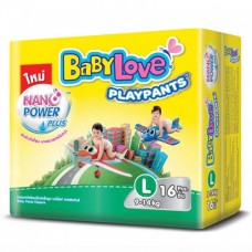 เบบี้เลิฟ Baby Love Play Pants ไซส์ L ห่อ 16 ชิ้น