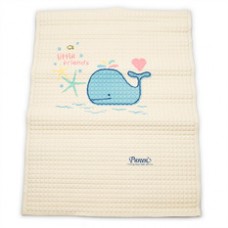 เพียวรีน Pureen แผ่นยางธรรมชาติรองนอนอัดลมลาย Friend Whale ขนาด 45 × 60 cm.