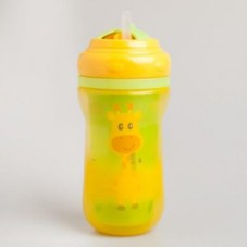 เพียวรีน Pureen รุ่น Insulated Cool Cup ถ้วยหลอดดูดเก็บความเย็น 9 oz. สีเหลือง ลายยีราฟ