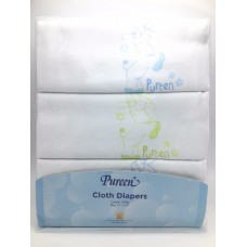 เพียวรีน Pureen Cloth Diapers ผ้าอ้อมสาลู cotton 100% Size 27x27 แพ็ค 10 ชิ้น