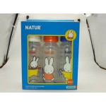 เนเจอร์ Natur ขวดนม  ลายMiffy  8 oz. แพ็ค 3 ขวด ไซส์L สำหรับ 6 เดือนขึ้นไป