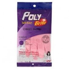 โพลีไบรท์ Poly Brite  ถุงมือยางธรรมชาติรุ่น COMFORT ( Size M )