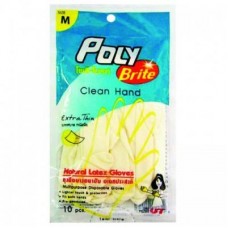 โพลีไบรท์ Poly Brite  ถุงมือยางอนามัย รุ่น Extra Thin - Size M