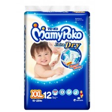 มามี่โพโค Mamy Poko Extra Dry ไซส์ XXL ห่อ 12 ชิ้น (เทปกาว)