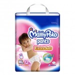 มามี่โพโค Mamy Poko Pants Extra Soft  ไซส์ XL สำหรับเด็กผู้หญิง ห่อ 12 ชิ้น (กางเกง)