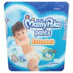 มามี่โพโค Mamy Poko Pants Extra Soft  ไซส์ XL สำหรับเด็กผู้ชาย ห่อ 12 ชิ้น (กางเกง)