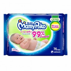 มามี่โพโค Mamy Poko เบบี้ไวพ์ ลดการสะสมแบคทีเรีย ห่อ 76 แผ่น