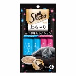 ซีบา Sheba Melty ขนมแมวเลีย รสคัทสึโอะ & รสคัทสึโอะและแซลมอน ขนาด 12 กรัม x 4 ซอง(1แพ็ค)