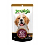 Jerhigh ชนิดเปียก รสเนื้อวัวย่างและแครอทในน้ำเกรวี่ 120 g