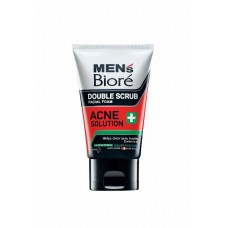 Men's Biore Double Scrub Facial Foam ACNE Solution 100 g