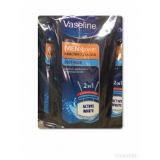 วาสลีน Vaseline เมน ชาวเวอร์ ครีมอาบน้ำเพื่อผิวขาว สำหรับผู้ชาย สูตรวิตามินอีและชำระล้างแบคทีเรีย ชนิดถุงเติม 200มล. X 3