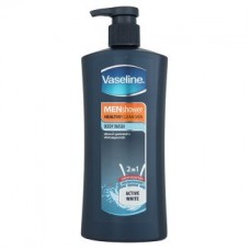 วาสลีน Vaseline เมน ชาวเวอร์ ครีมอาบน้ำเพื่อผิวขาว สำหรับผู้ชาย สูตรวิตามินอีและชำระล้างแบคทีเรีย 450มล.