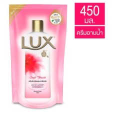 ลักส์ Lux  ซอฟท์ ทัช ครีมอาบน้ำเพื่อผิวเนียนนุ่มน่าสัมผัส ชนิดถุงเติม 450มล.