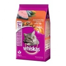 Whiskas ชนิดเม็ด รสโกเม่ ซีฟู๊ด 480 g สูตรแมวโต