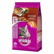 Whiskas ชนิดเม็ด รสปลาซาบะย่าง 1.2 kg สูตรแมวโต