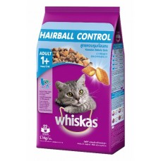 Whiskas ชนิดเม็ด รสไก่และปลาทูน่า 1.1 kg สูตรควบคุมก้อนขน