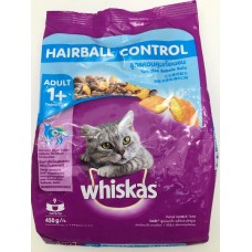 Whiskas ชนิดเม็ด สูตรควบคุมก้อนขน 450 g สำหรับอายุ 1 ปี ขึ้นไป