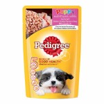 Pedigree ชนิดเปียก รสไก่ชิ้นในน้ำเกรวี่ 130 g สำหรับลูกสุนัข
