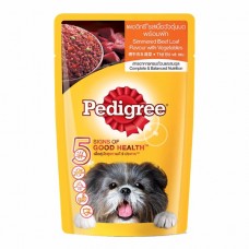 Pedigree ชนิดเปียก รสเนื้อวัวตุ๋นบดพร้อมผัก 130 g