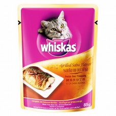 Whiskas ชนิดเปียก รสปลาซาบะย่าง 85 g