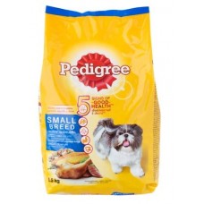 Pedigree ชนิดเม็ด รสเนื้อไก่ ตับและผัก 1.5 kg สำหรับสุนัขพันธุ์เล็ก