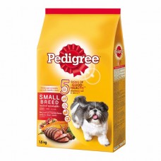 Pedigree ชนิดเม็ด รสเนื้อวัว เนื้อแกะ และผัก 1.5 kg สำหรับสุนัขพันธุ์เล็ก