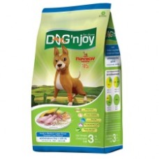 ด็อก เอ็นจอย Dog'n Joy ชนิดเม็ด สำหรับสุนัขโตพันธุ์กลาง-ใหญ่ รสไก่และตับ 3 kg