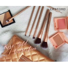 LIFEFORD PARIS Makeup Brush with Clutch - Rose Gold Collection 
