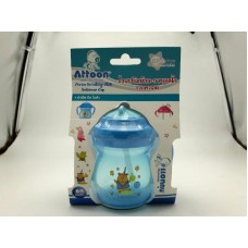 แอทตูน Attoon ถ้วยหัดดื่มแบบมีหลอด 8 oz. สีฟ้า