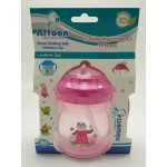 แอทตูน Attoon ถ้วยหัดดื่มแบบมีหลอด 8 oz. สีชมพู