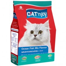 แคท เอ็นจอย Cat'n Joy ชนิดเม็ด สำหรับแมวโต ทุกสายพันธุ์ อายุ 1 ปีขึ้นไป รสปลาทะเลรวมมิตร 1.5 kg