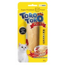 Toro Toro ขนมแมว สูตรเนื้อไก่ผสมโสมและเม็ดเก๋ากี้ 30 กรัม