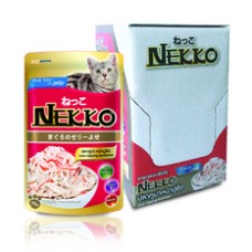 Nekko รสทูน่าหน้าปูอัด ในเจลลี่ 70 g ต่อซอง จำนวน 12 ซอง