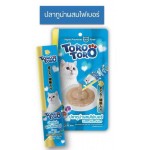 ToroToro ขนมครีมแมวเลีย สูตรปลาทูน่าผสมไฟเบอร์ 15 g x 4 ซอง