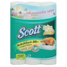 สก๊อตต์ Scott เอ็กซ์ตร้า แคร์ กลิ่นเนเชอรัลเฟรช 24 ม้วน