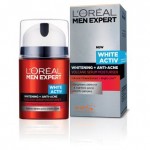 L'OREAL MEN EXPERT WHITE ACTIV WHITENING + ANTI-ACNE VOLCANO SERUM MOISTURISER 50ML