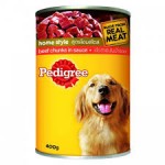 Pedigree เพดดิกรี เนื้อวัวชิ้นในน้ำซอส 400กรัม