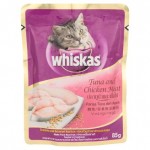 Whiskas ชนิดเปียก รสปลาทูน่าและเนื้อไก่ 85 g