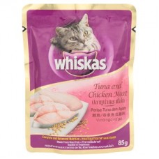 Whiskas ชนิดเปียก รสปลาทูน่าและเนื้อไก่ 85 g