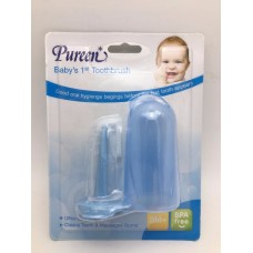 เพียวรีน Pureen แปรงนวดเหงือกซิลิโคลน BPA-Free สำหรับเด็กอายุ 3 เดือนขึ้นไป สีฟ้า