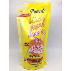 เพียวรีน Pureen Kids Yogurt เฮดทูโท วอช กลิ่นเนเชอรัล 600 ml. รีฟิล