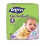 ดรายเพอร์ส Drypers Classic Pants ไซส์ S ห่อ 60 ชิ้น