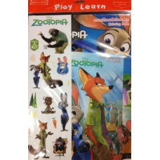 Zootopia Fun Pack (สมุดระบายสีนครสัตว์มหาสนุก + สมุดเกมนครสัตว์มหาสนุก + สติกเกอร์)